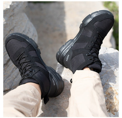 Labor Protection Shoes Anti-smash Anti-puncture Protective Shoes High Top - Camo Elite