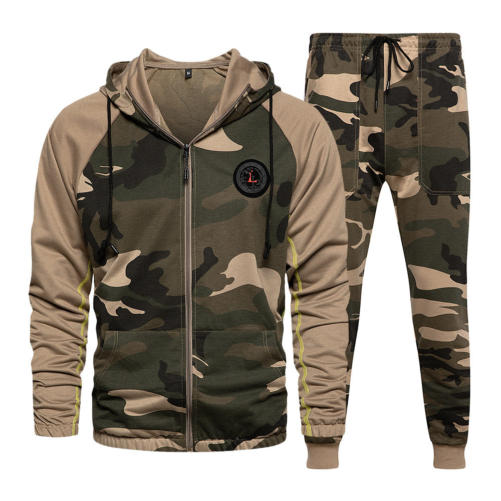 Hooded Camouflage Sports Suit Set - Men's Activewear | Camo Elite