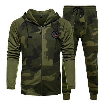 Hooded Camouflage Sports Suit Set - Men's Activewear | Camo Elite