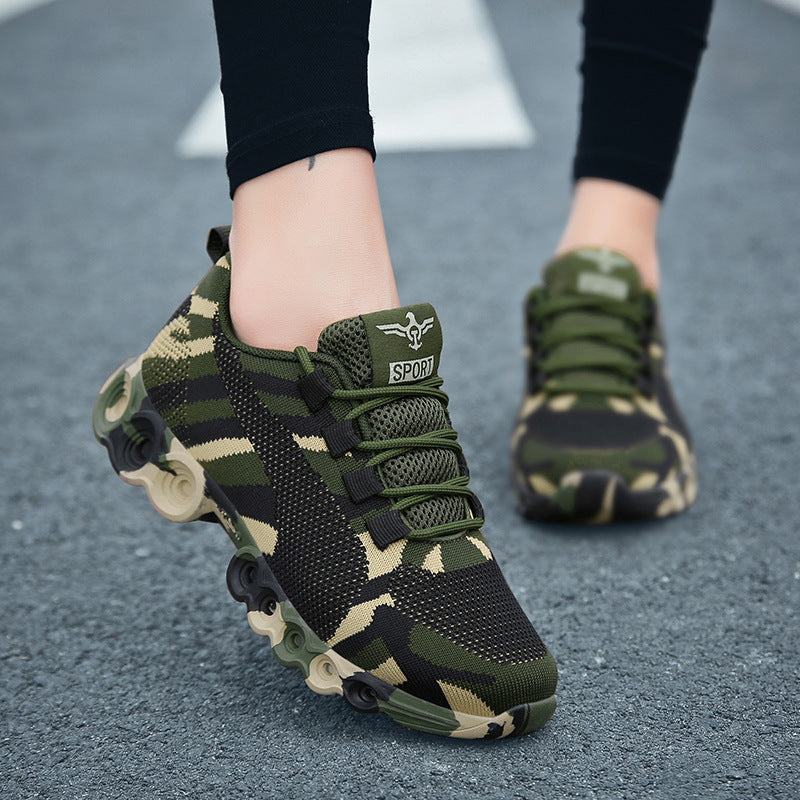 Camouflage ultralight running shoes