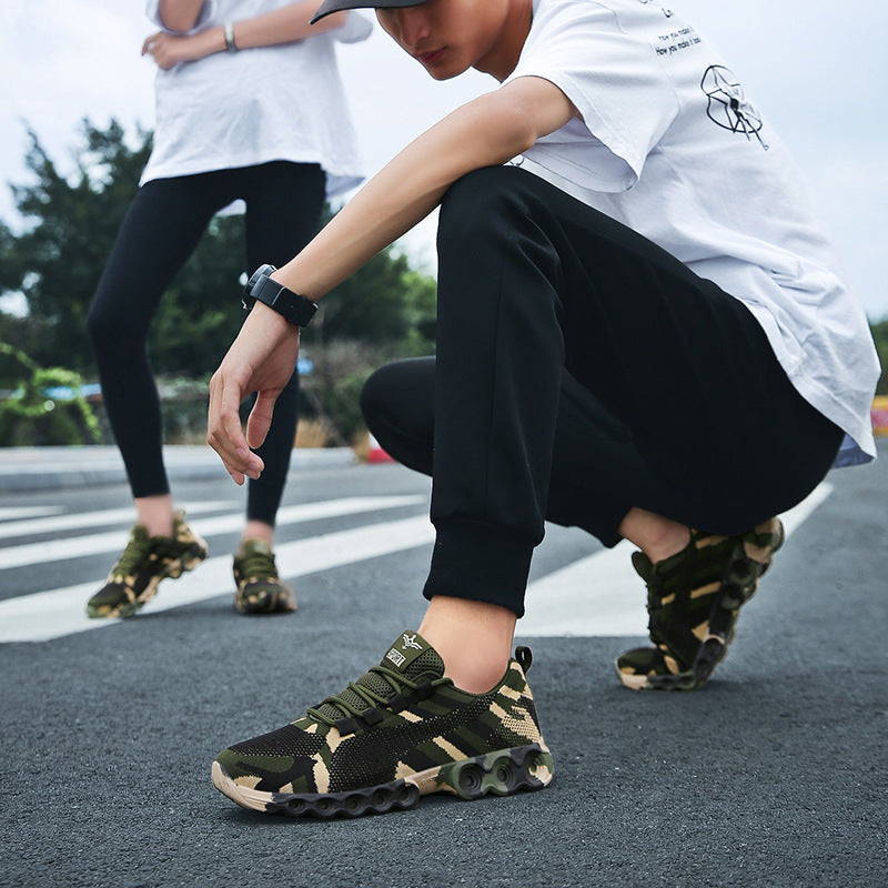 Camouflage ultralight running shoes