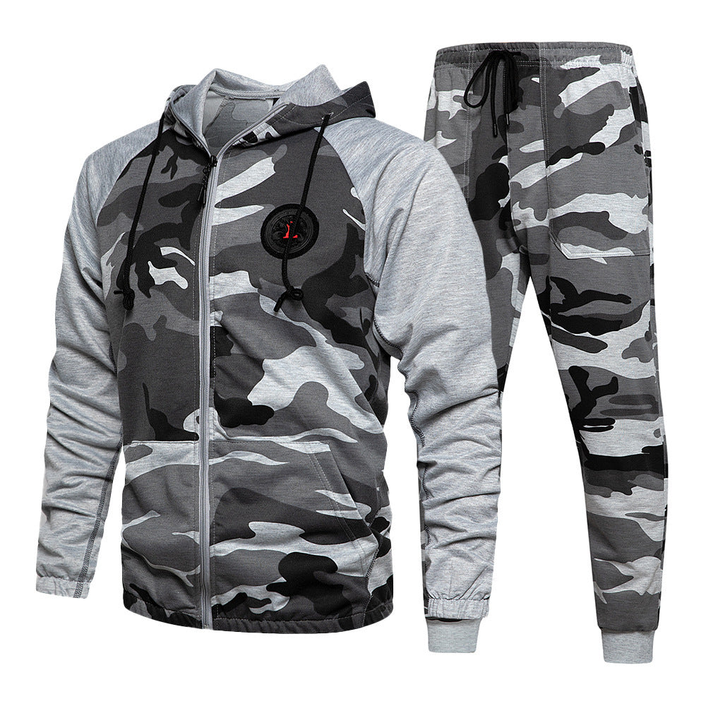 Hooded Camouflage Sports Suit Set - Men's Activewear | Camo Elite