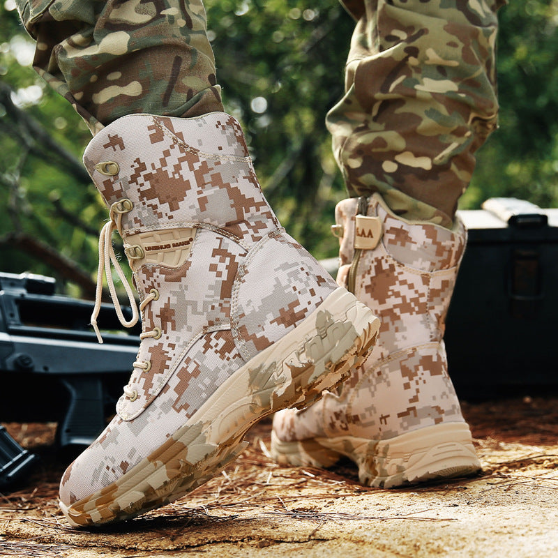 Men's Outdoor Casual High Top Tactical Military Boots | Camo Elite