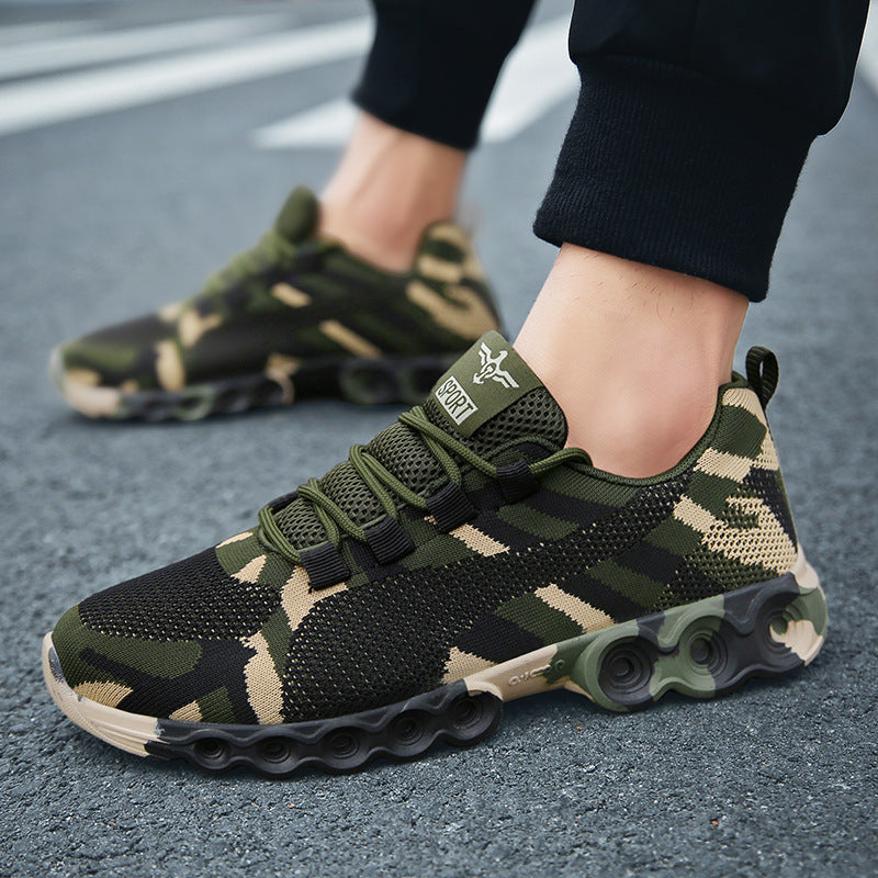 Camouflage ultralight running shoes