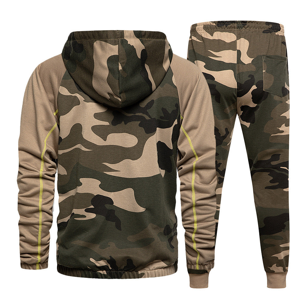 Hooded Camouflage Sports Suit Set - Men's Activewear | Camo Elite