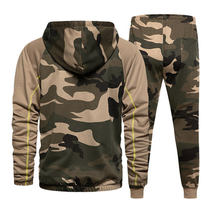 Hooded Camouflage Sports Suit Set - Men's Activewear | Camo Elite