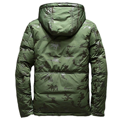 Men's Winter Jacket Hooded Coat Casual Slim Down Parka | Camo Elite