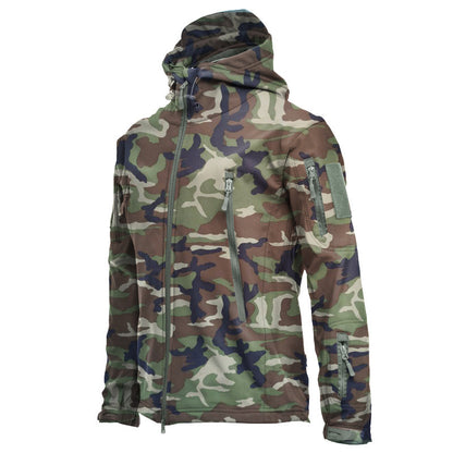 Men's Fashion Blazer Sharkskin Tactical Jacket - Camo Elite