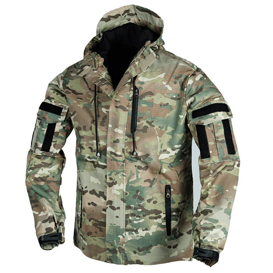 Men's Coat Tactical Top Military Fan Windbreaker - Camo Elite