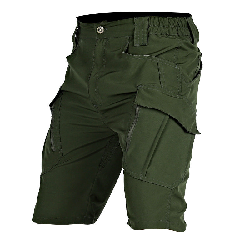 Men's Middle Pants Five-point Breathable Stretch Overalls IX9 Quick-drying Tactical Shorts - Camo Elite