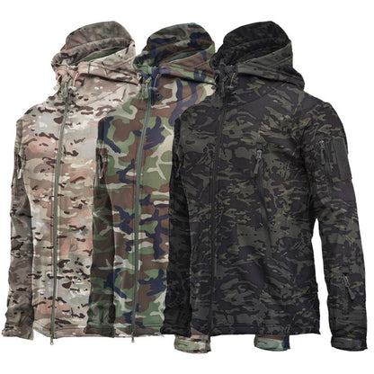 Men's Fashion Blazer Sharkskin Tactical Jacket - Camo Elite