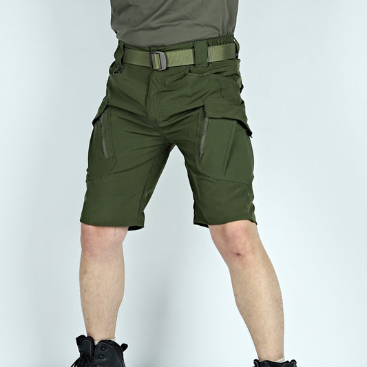 Men's Middle Pants Five-point Breathable Stretch Overalls IX9 Quick-drying Tactical Shorts - Camo Elite